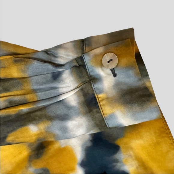 Zara yellow blue tie dye long sleeve oversized top size M - Picture 3 of 10